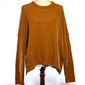 Burnt Orange Crewneck Sweater Cupcakes Cashmere L